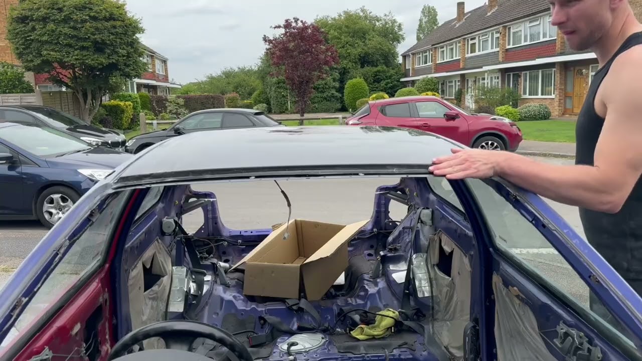 FiberWorx Ek civic fiberglass roof skin install