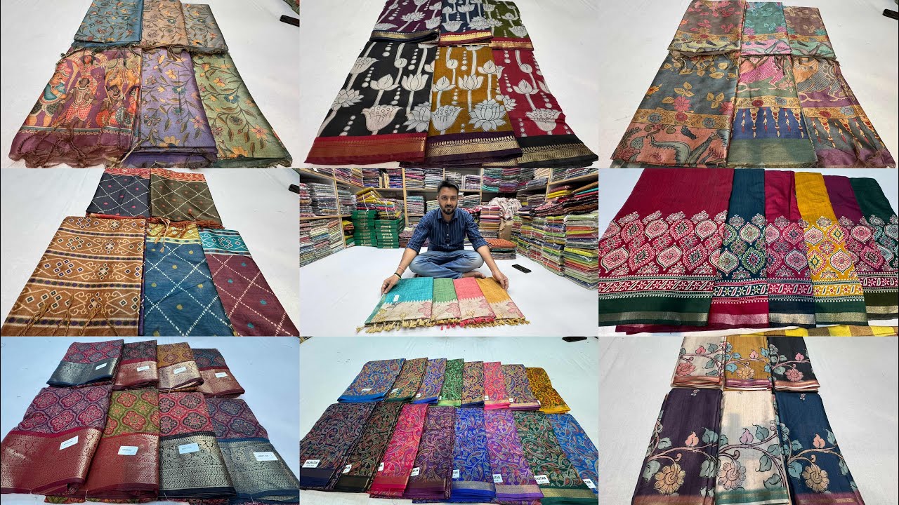Chickpet Bangalore Chanderi Silk | Tussar Silk | Maheshwari Silk | Viscose Silk | Ajrakh Silk Saree