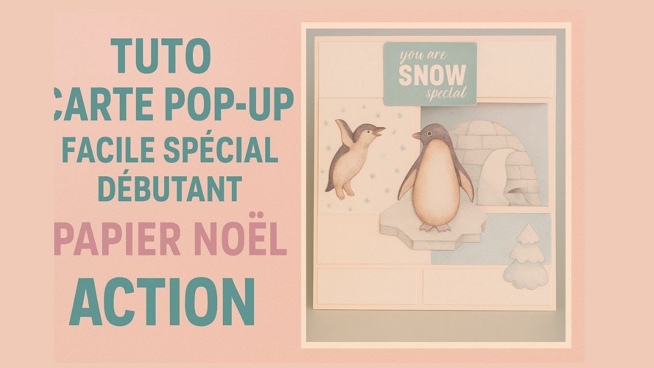 👉 TUTO CARTE POP-UP FACILE 🎄 | Spécial Débutant avec Papier Noël ACTION
