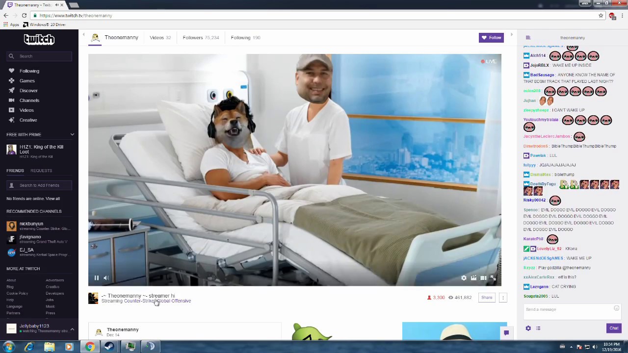 theonemanny best dog on twitch 10/10