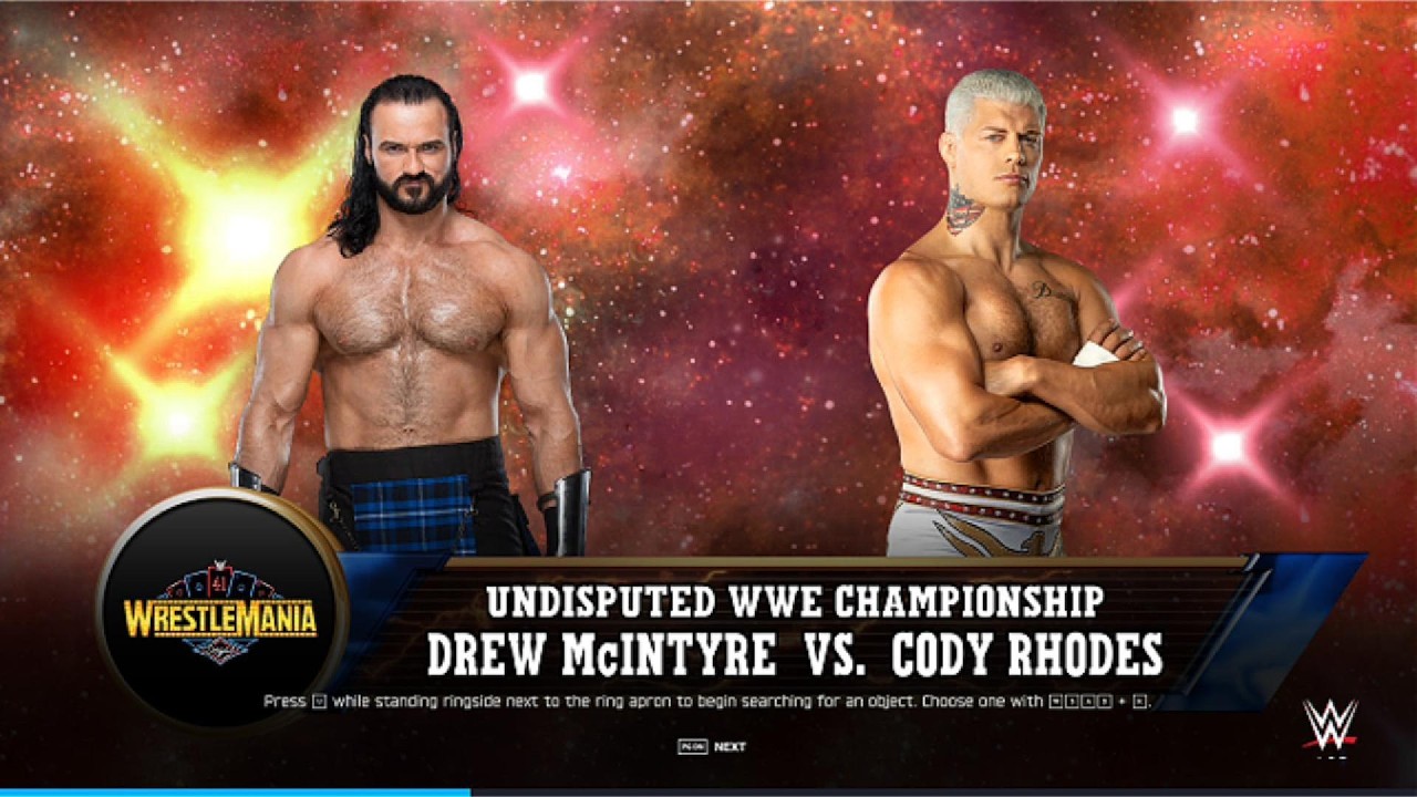 WORLD TITLE MATCH. Drew McIntyre vs. Cody Rhodes! 👑💀