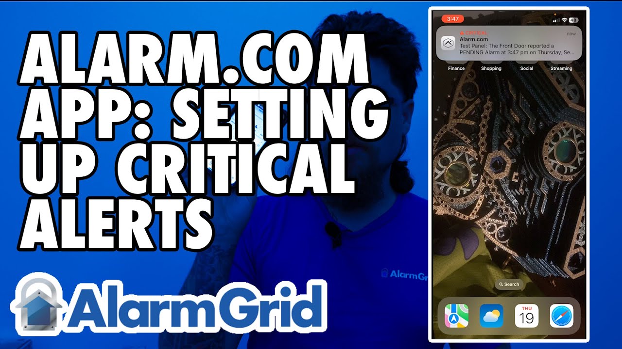 Alarm com App: Setup Critical Alerts