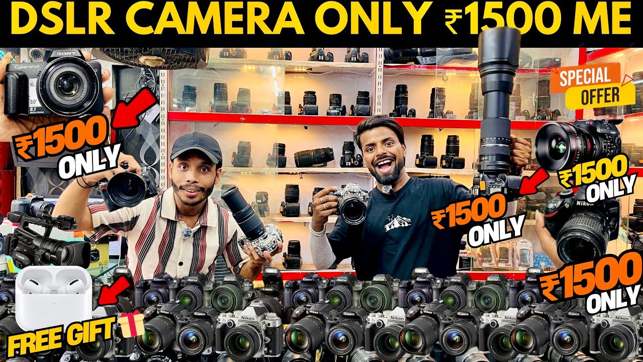 Cheapest camera market Il second hand camera only ₹1500 || dslr camera market in Mumbai aniket day 📸