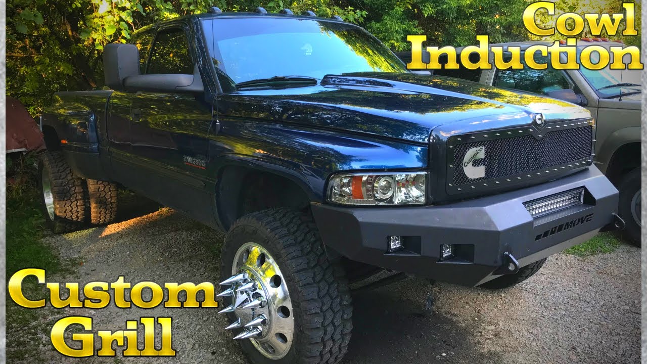 Установка капота и решетки радиатора NASTY Cowl Induction и Custom Grill — Dodge Cummins 2-го пок...