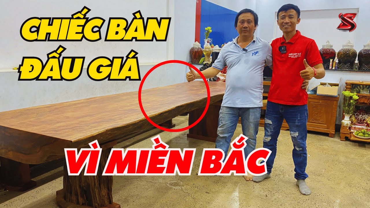 Hành Trình ý nghĩa của bàn gỗ lim đột biến đấu giá ủng hộ đồng bào miền bắc | Sơn Sập Gỗ