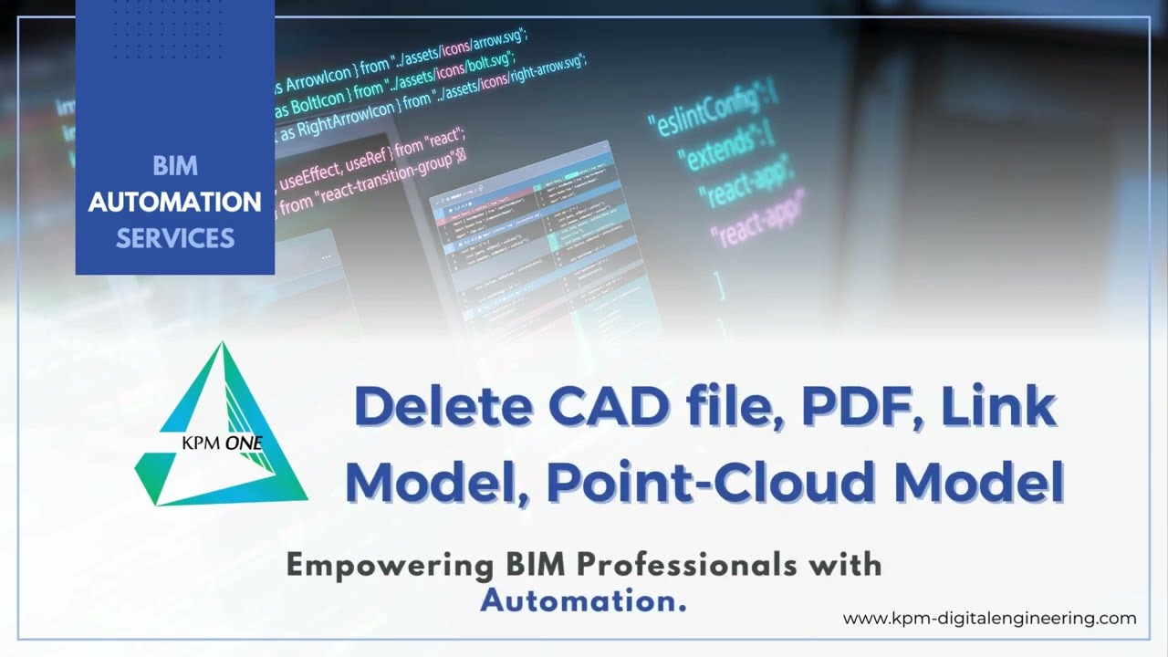 Delete CAD file, PDF, Link Model, Point Cloud Model  | Revit Plugin | KPM ONE