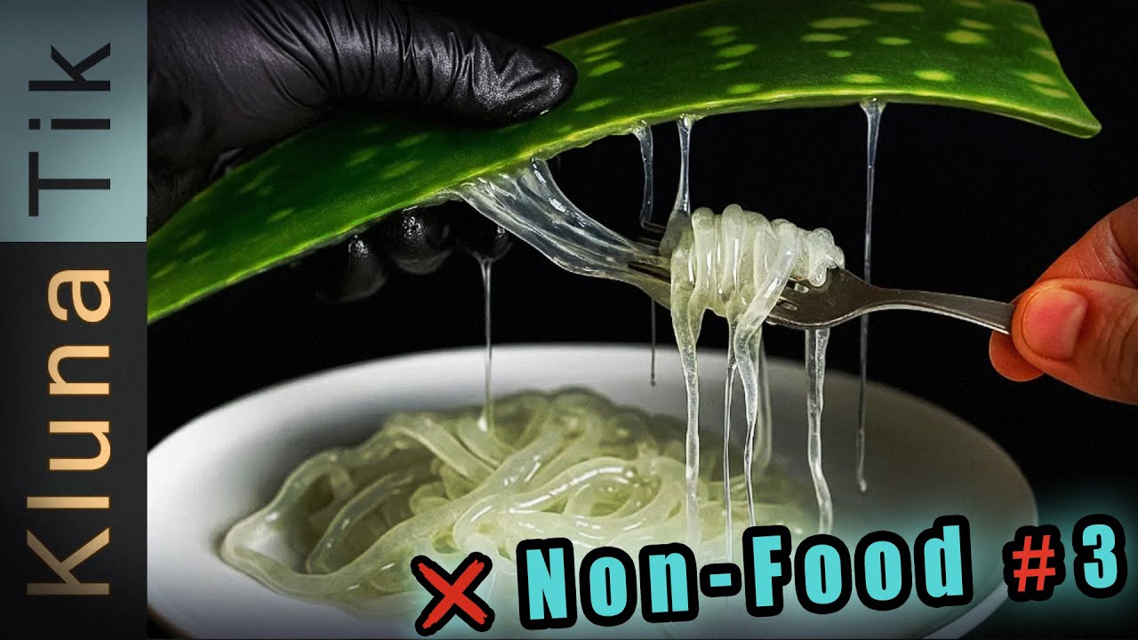 Non-Food #3 – Aloe Vera Noodles?! (ASMR)