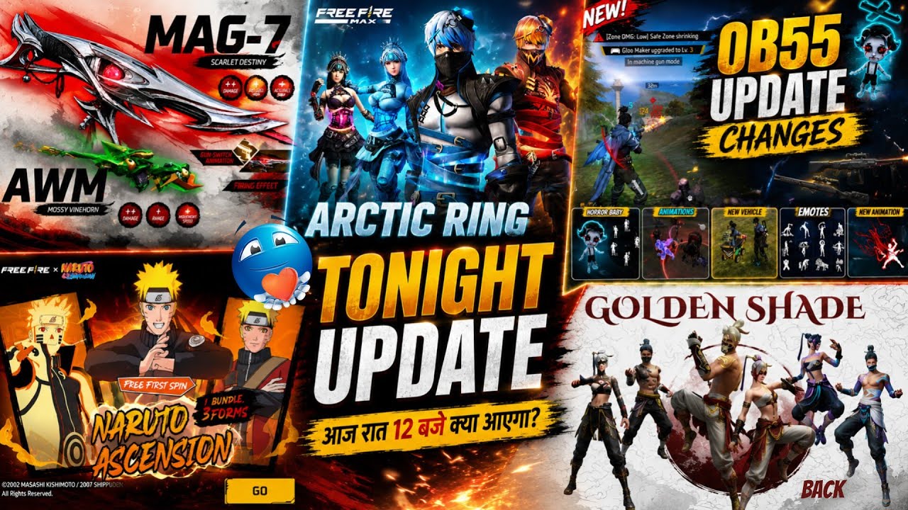 Golden Shade Bundle Return Confirm Date 🔥| OB55 Update Changes | Mag7 X AWM Ring Event Free Fire