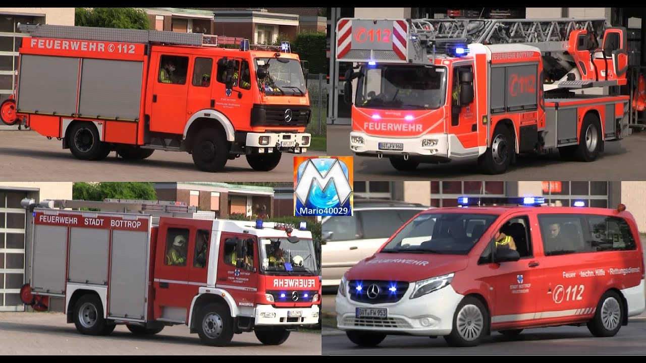 [Sirenenalarm, neue DLK, FF Alarm...] Feuerwehr Bottrop (Zusammenschnitt)