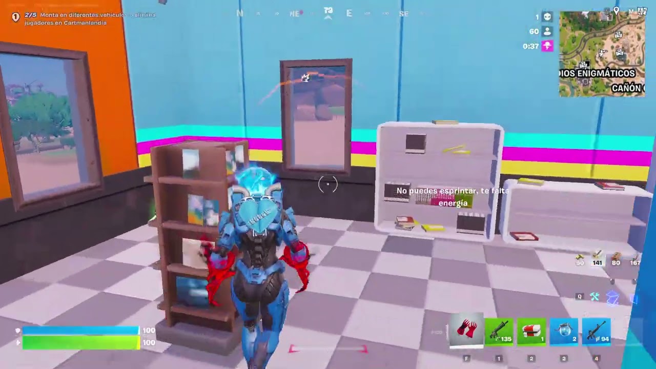 subiendo armas en el fornite