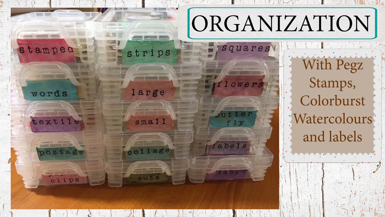 Organization with Pegz Stamps, Watercolors, Labels & Containers from Michaels