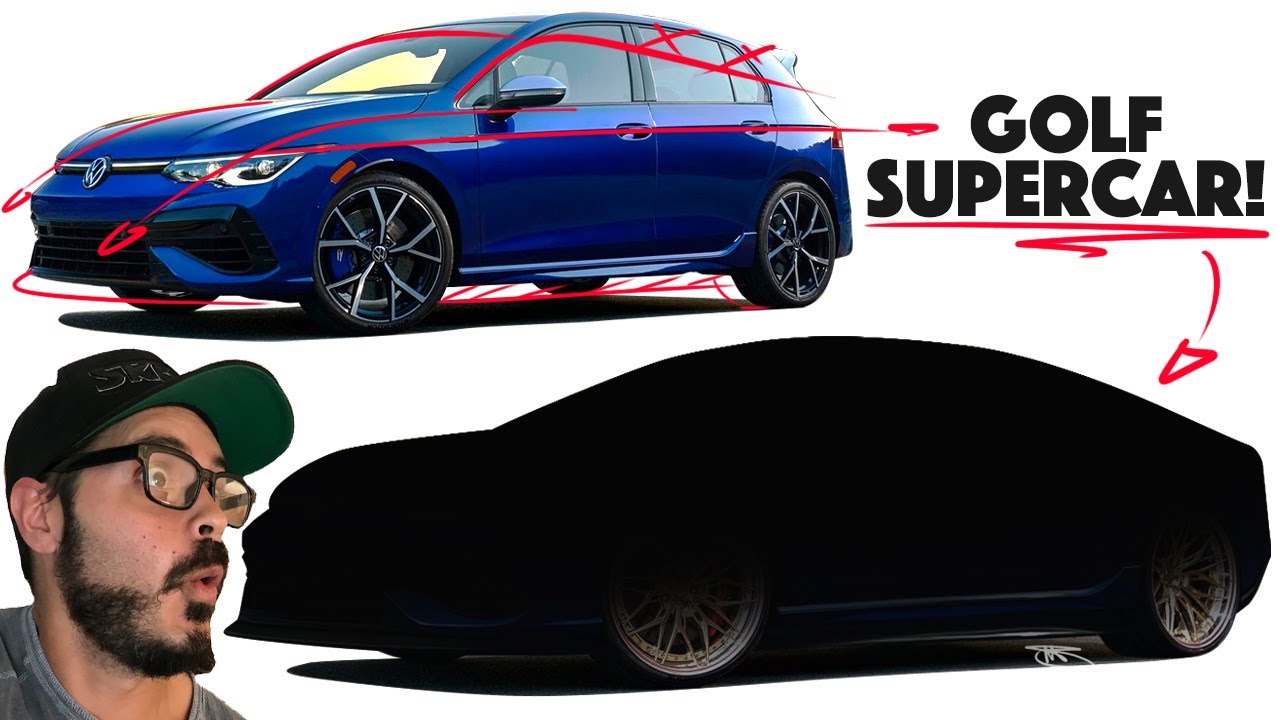 I redesign the 2022 Volkswagen Golf R into a SUPERCAR