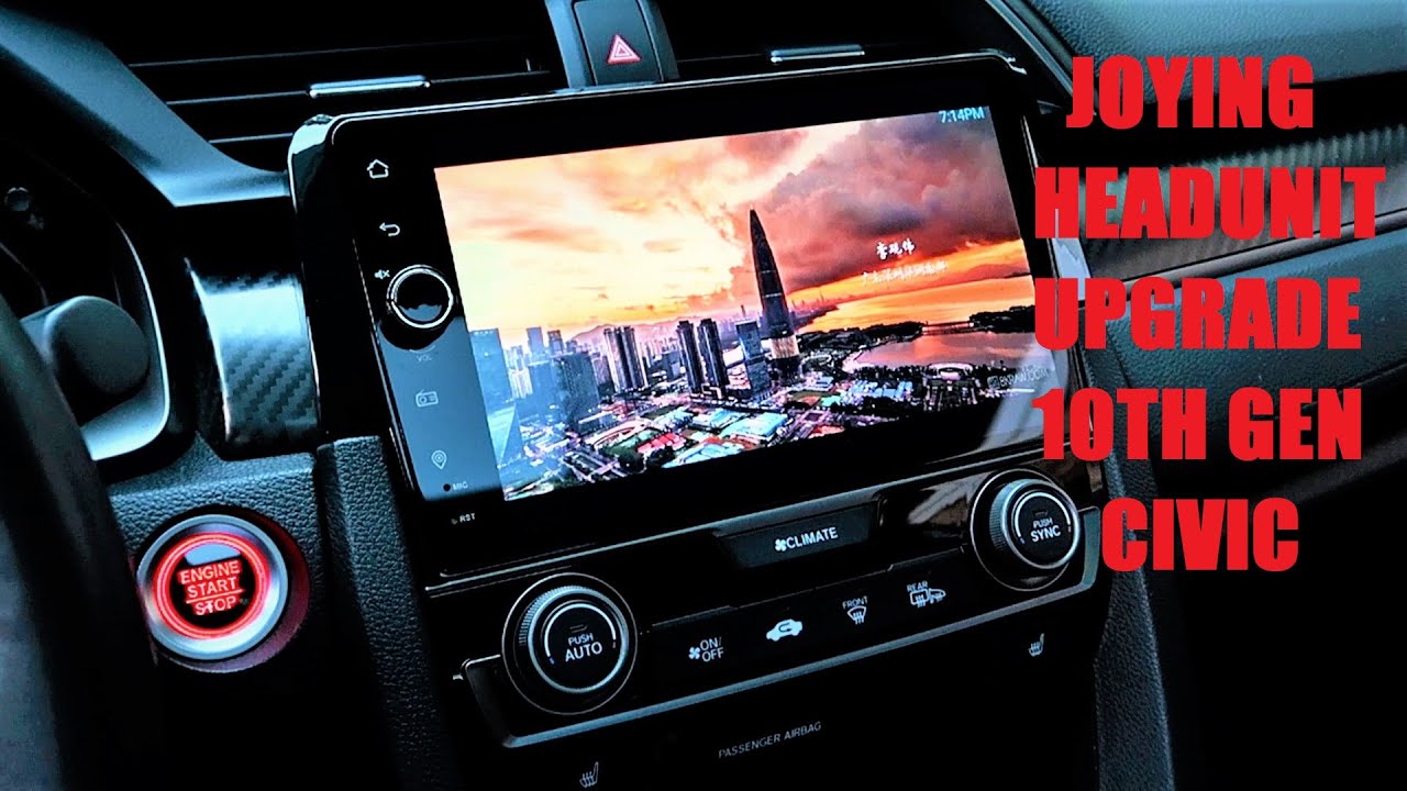 Joying Android Head Unit install 10th Gen Civic #joying #civicsi