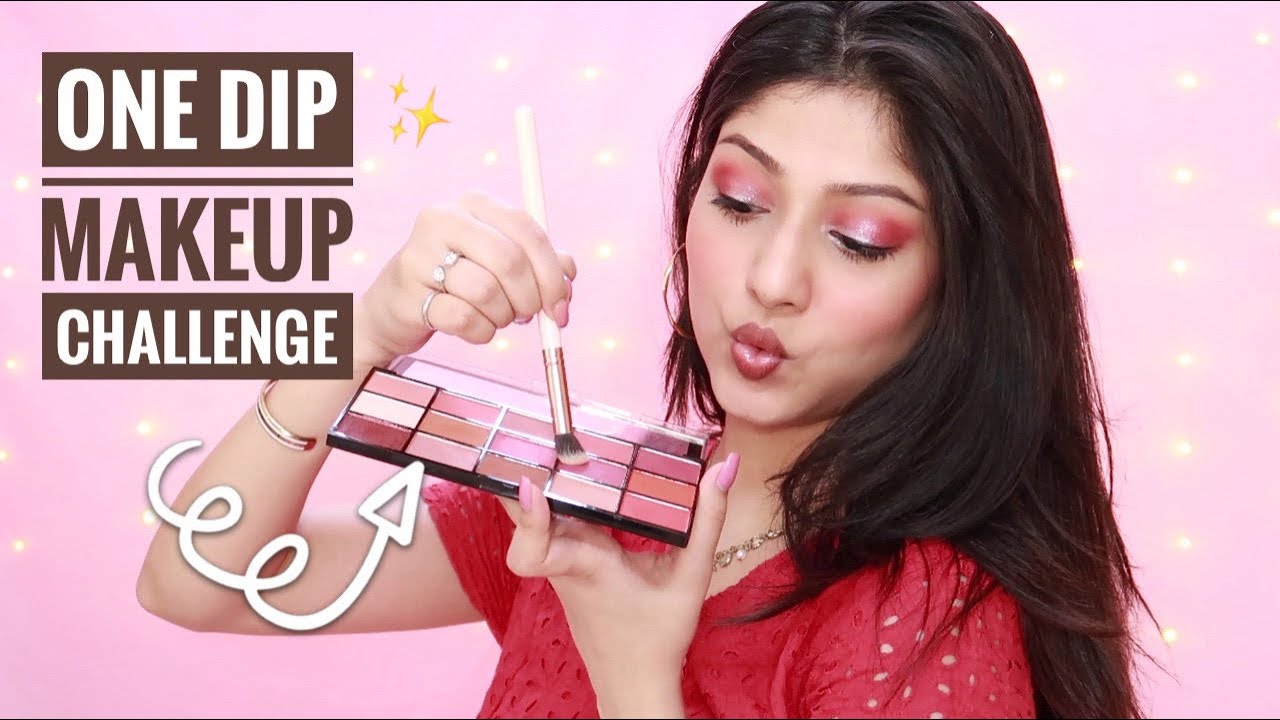 ONE DIP MAKEUP CHALLENGE | Manasi Mau