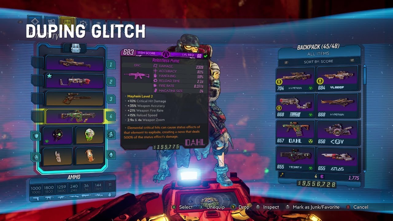Borderlands 3: Duping Glitch