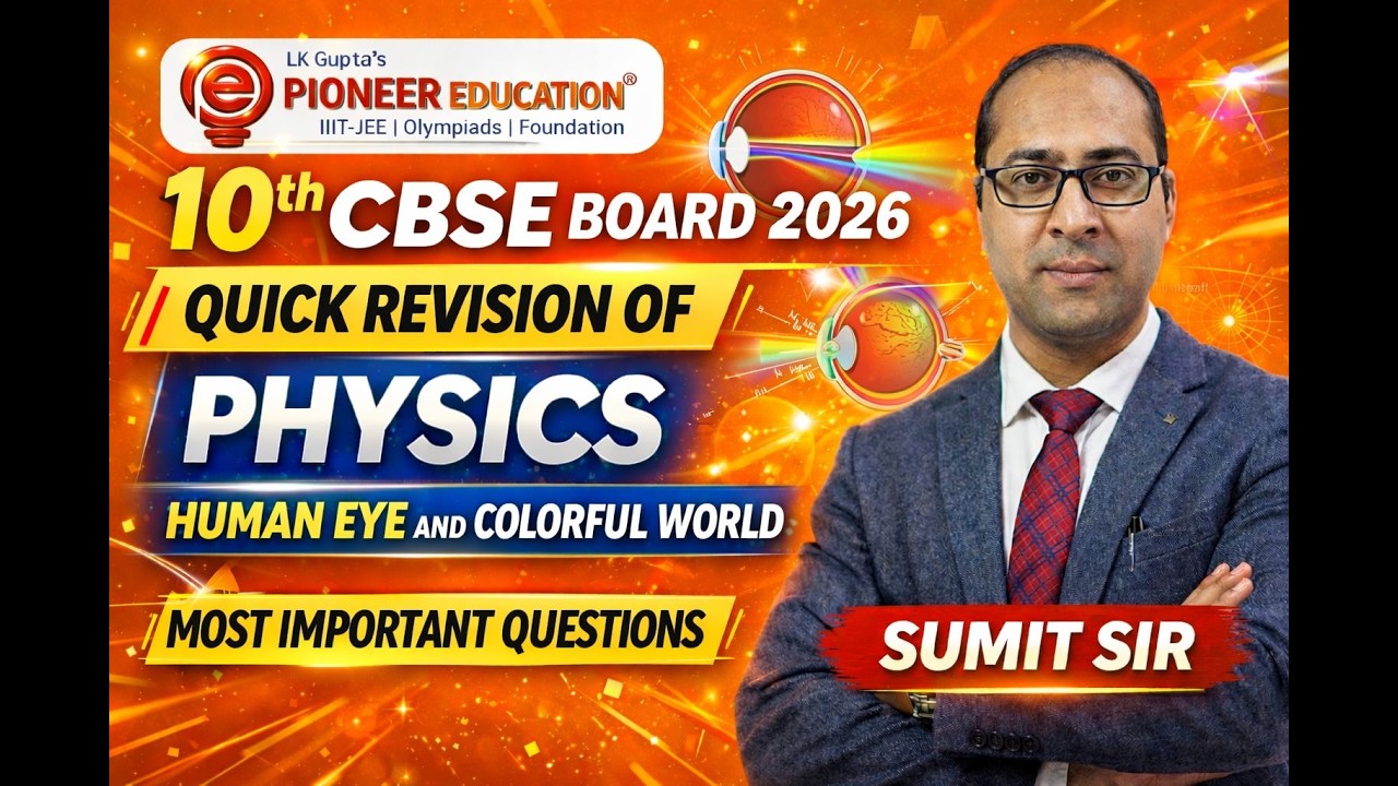 CBSE 2026 Class 10 Physics Most Important Questions🔥| Human Eye and Colorful World | Quick Revision