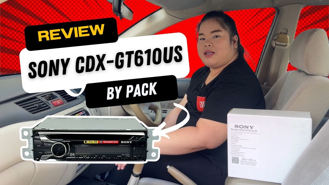 รีวิว!! SONY CDX-GT610US วิทยุ 1DIN เล่นแผ่น ญี่ปุ่นแท้  รองรับ MP3 CD AUX USB BY.พีวัน 0845260003