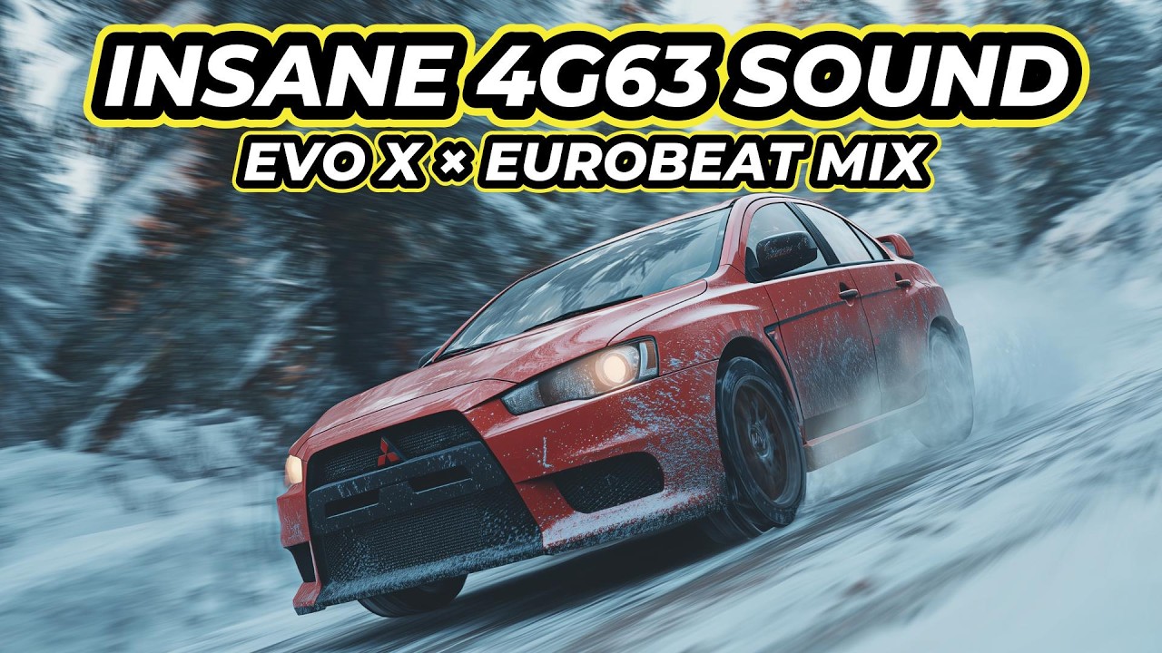 EVO X vs WHITEOUT | Aggressive Eurobeat Snow Drift【40分作業用BGM】