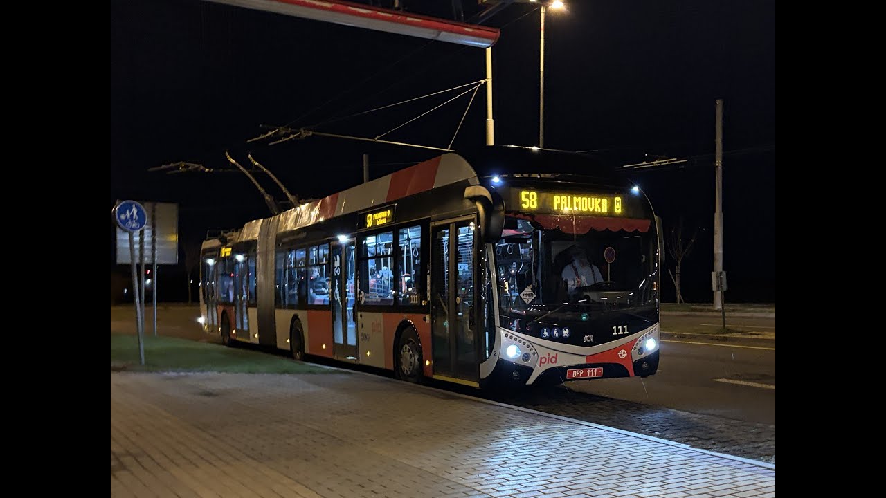 SOR TNS18 #111 DP Praha linia 58 kierunek Palmovka