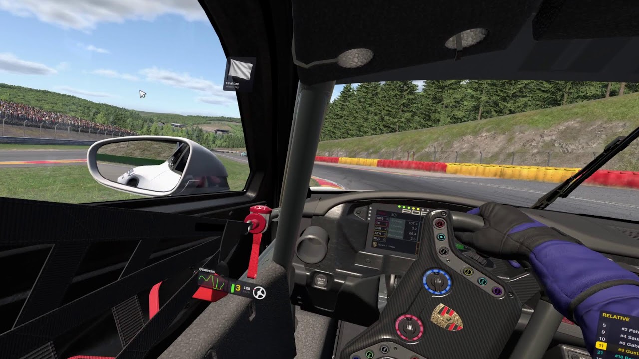 Porsche Cup GT3 - iRacing VR - SPA - Onboard - Practice/Qualy/Race - Official