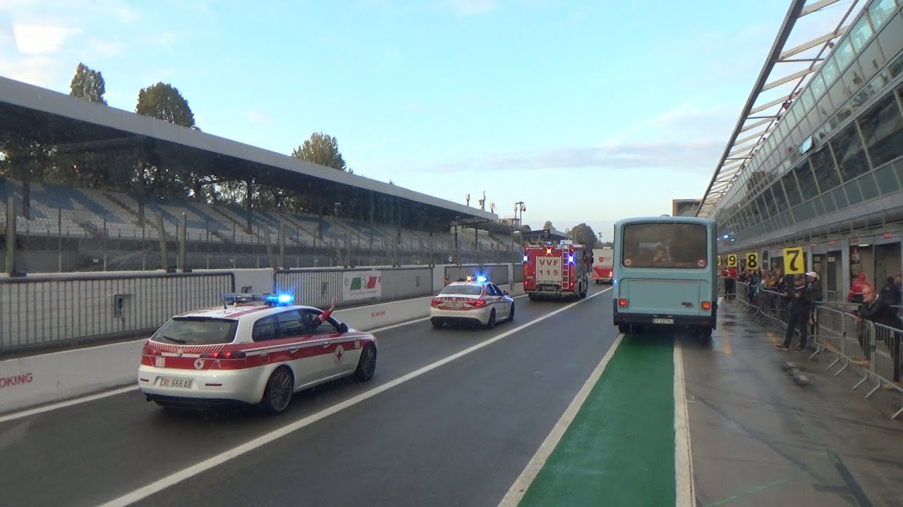 [ON-BOARD] In pista a Monza coi bus storici e tantissimi mezzi d'emergenza in sirena!