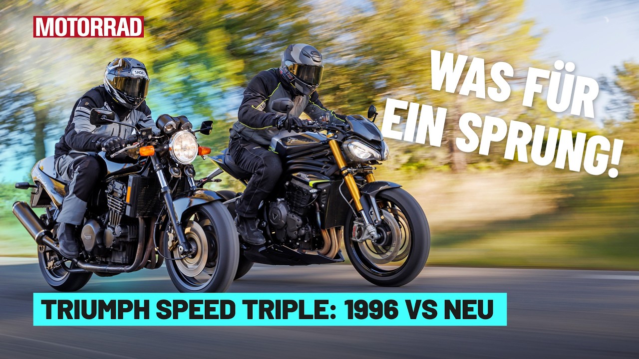 Triumph Speed Triple: 1996 vs. heute – 30 Jahre Technik, Leistung, Gewicht & Elektronik im Vergleich