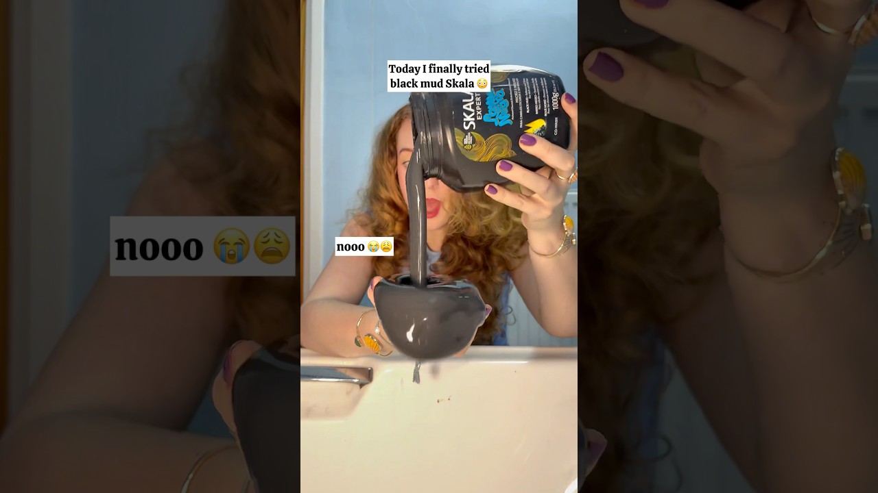 Finally trying black MUD Skala 😳😭🖤