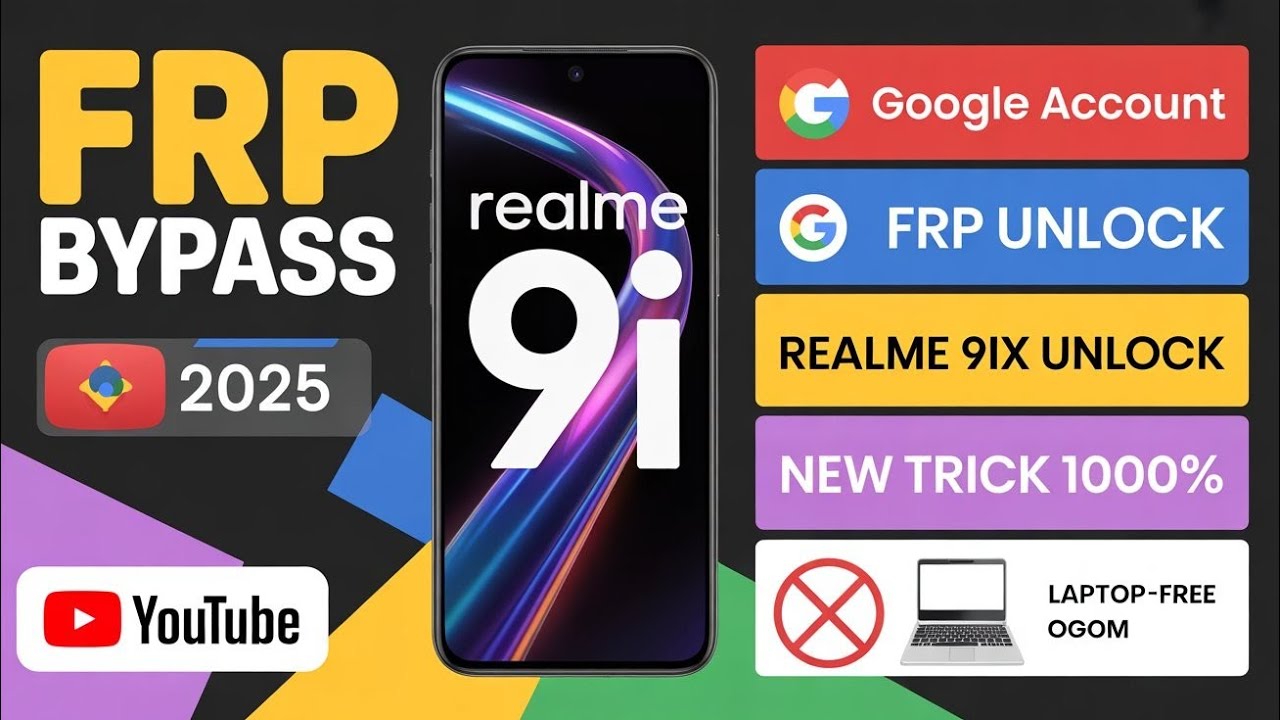 🔥 Realme 9i FRP Bypass Kaise Kare? 100% Working Android 13/14 2025 | Without PC | #vivekvlog024