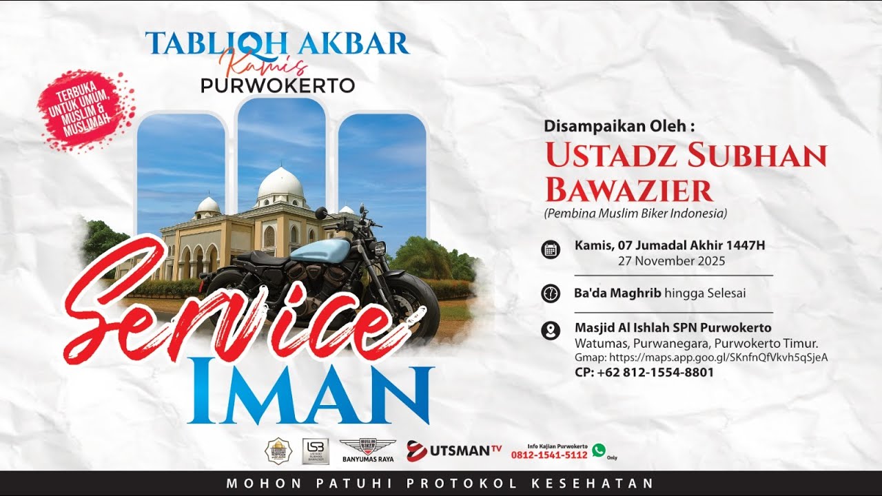 (LIVE) Service Iman - Ustadz Subhan Bawazier