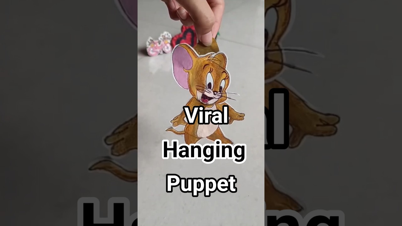 Hanging Paper Puppet 🐭✨ | Viral Paper Craft Idea