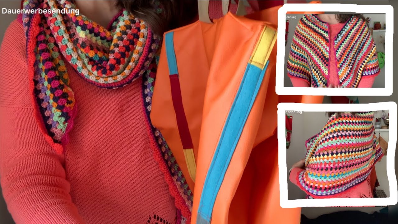# 31 - Der Granny-Stripe-Shawl, Gestricktes und Genähtes