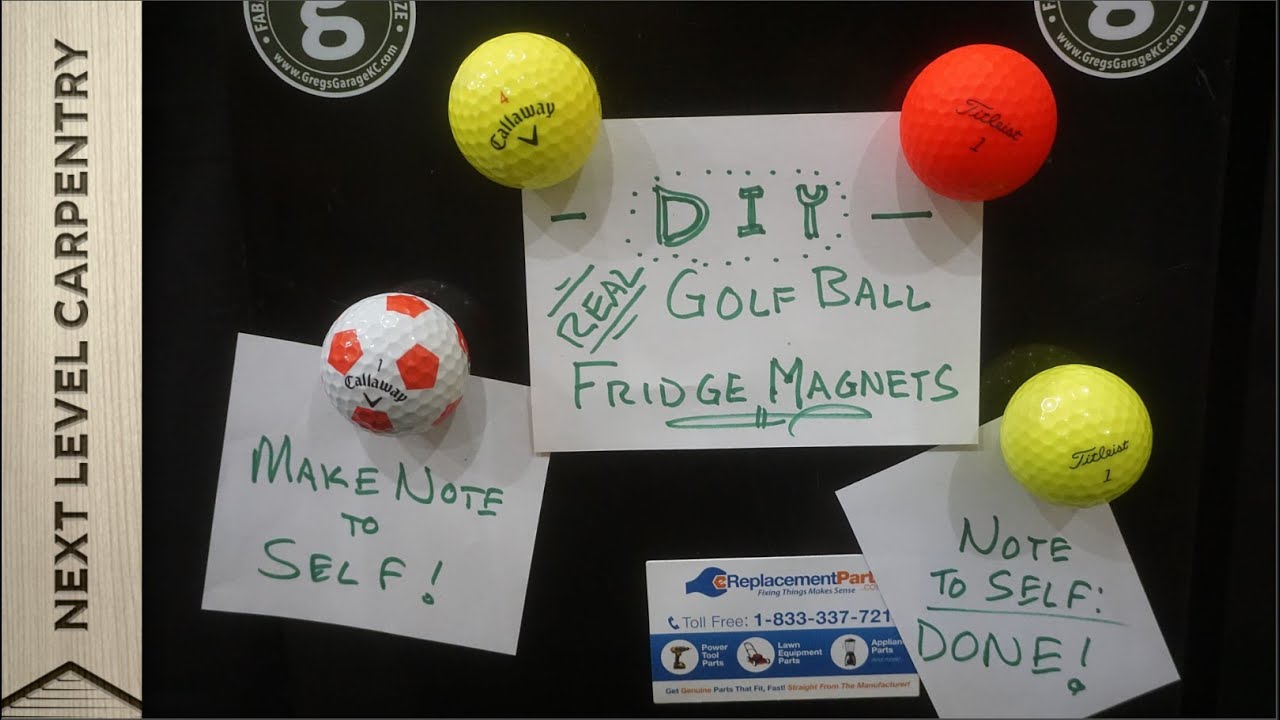 Making Golf Ball Fridge Magnets