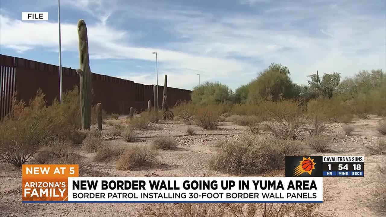 Border patrol installs 30-foot walls along parts of Yuma border