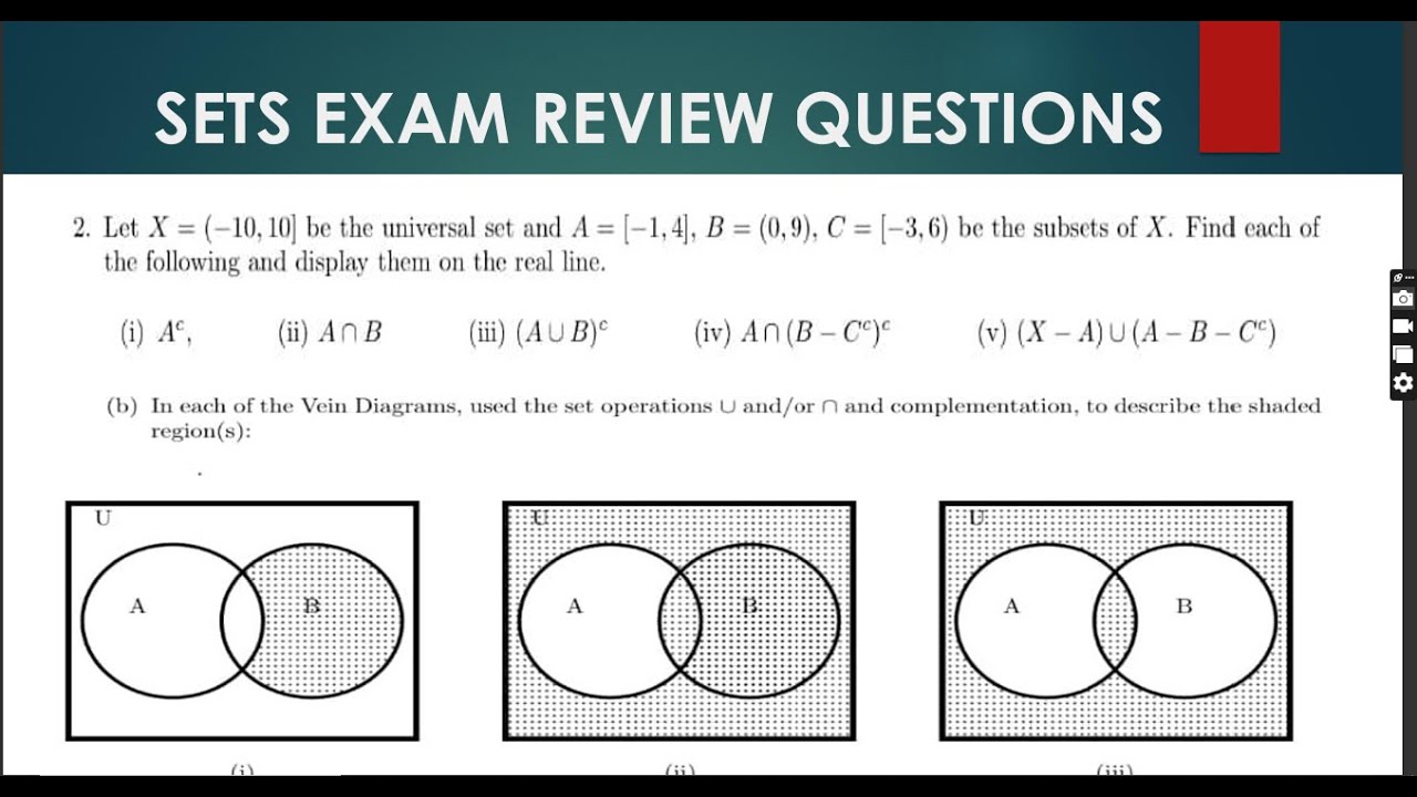 MSM 111 - SETS EXAM REVIEW QUESTIONS