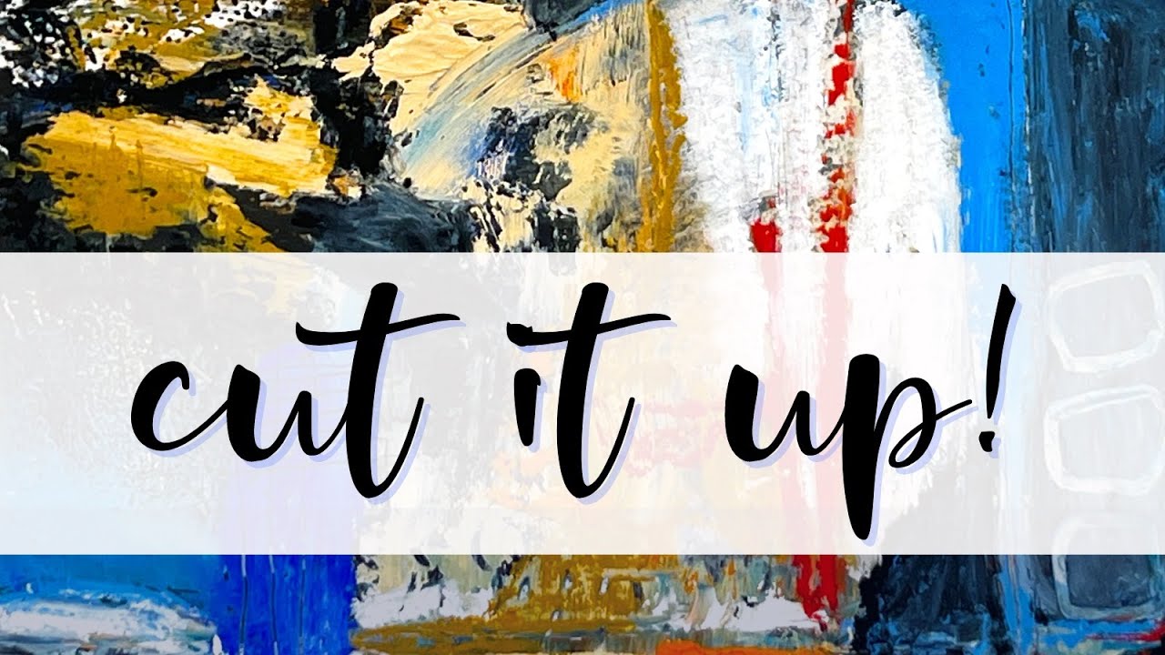 How to Transform Your Art Using Scissors and Oil Pastels  #abstractpainting #oilpastel #mixedmedia