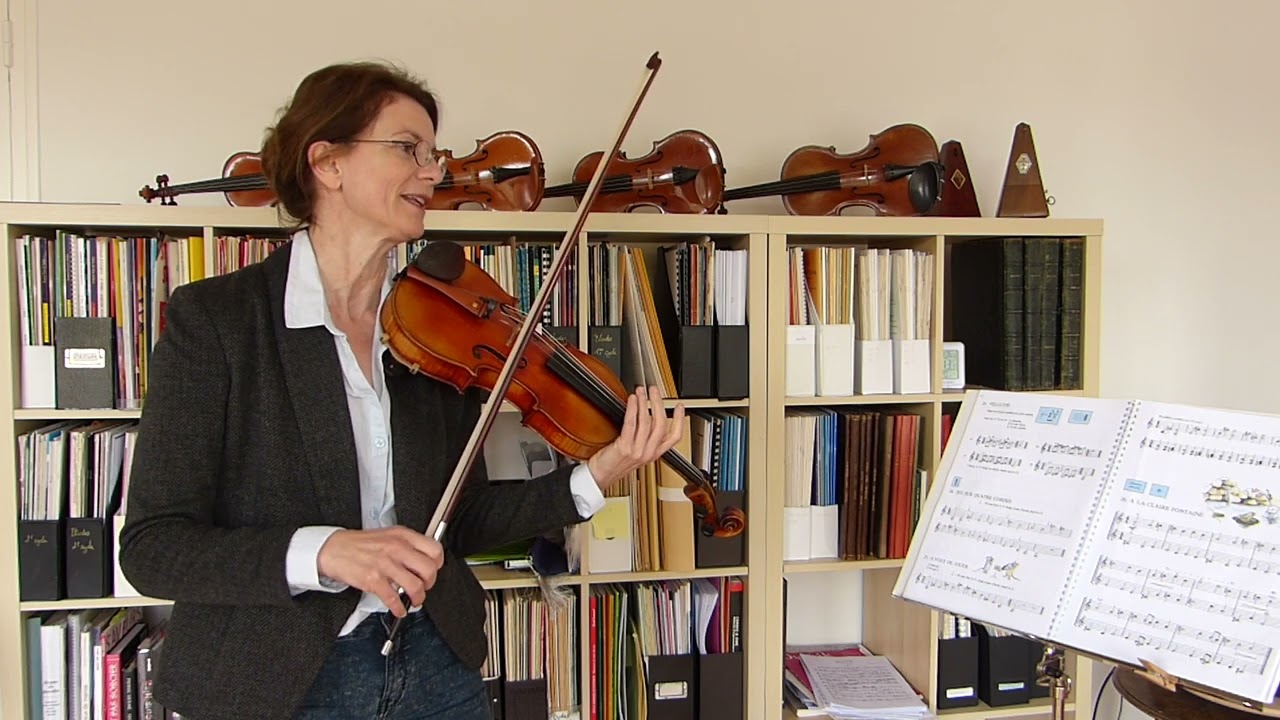 Présentation du chapitre la pose du 2ème doigt de la méthode de violon Garlej