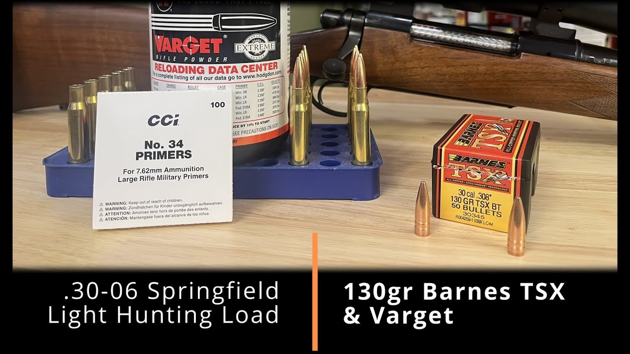 Light .30-06 Hunting Load: Barnes 130gr TSX with Varget