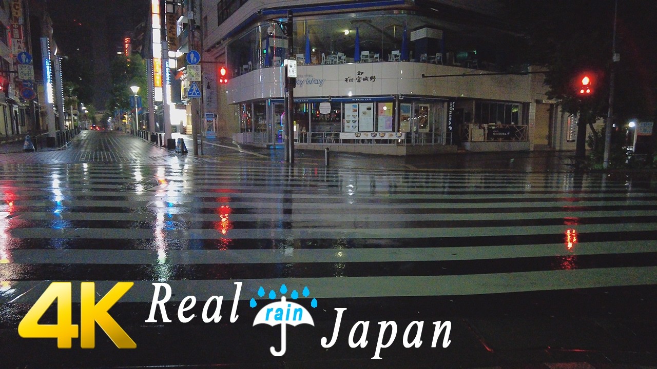 Midnight Tokyo Walk in the Rain &ndash; Calm Night Ambience 4K