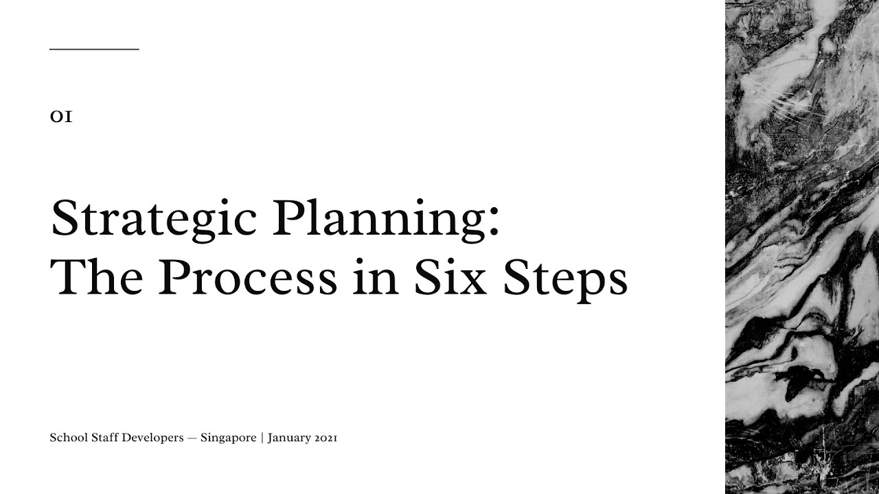 #01 - Strategic Plan: The Process in Six Steps