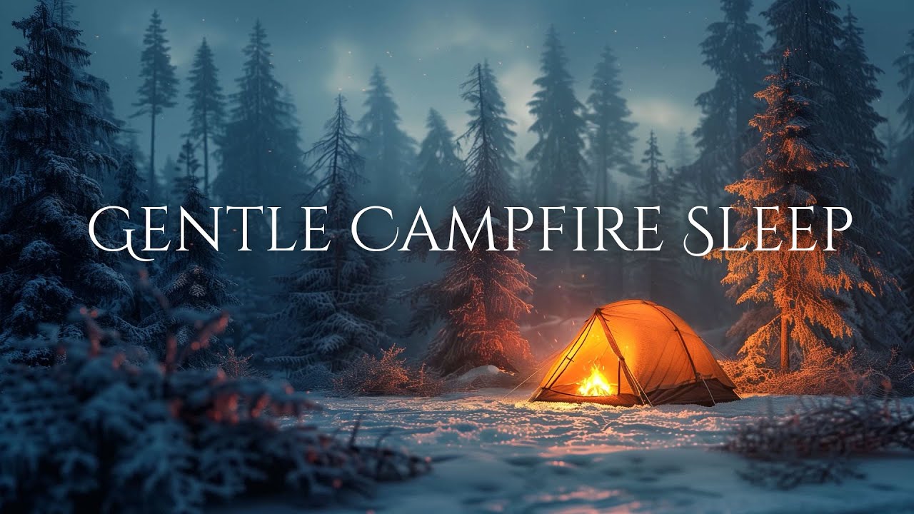 Gentle Campfire Sleep: Deep Relaxing Night Ambience | 3 Hours 432Hz