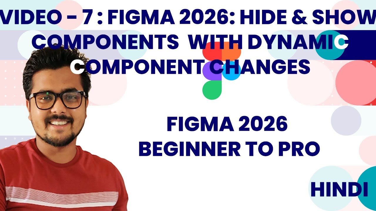 Figma 2026 Tutorial: Hide & Show Components with Dynamic Component Changes | Beginner EP-7 (Hindi)