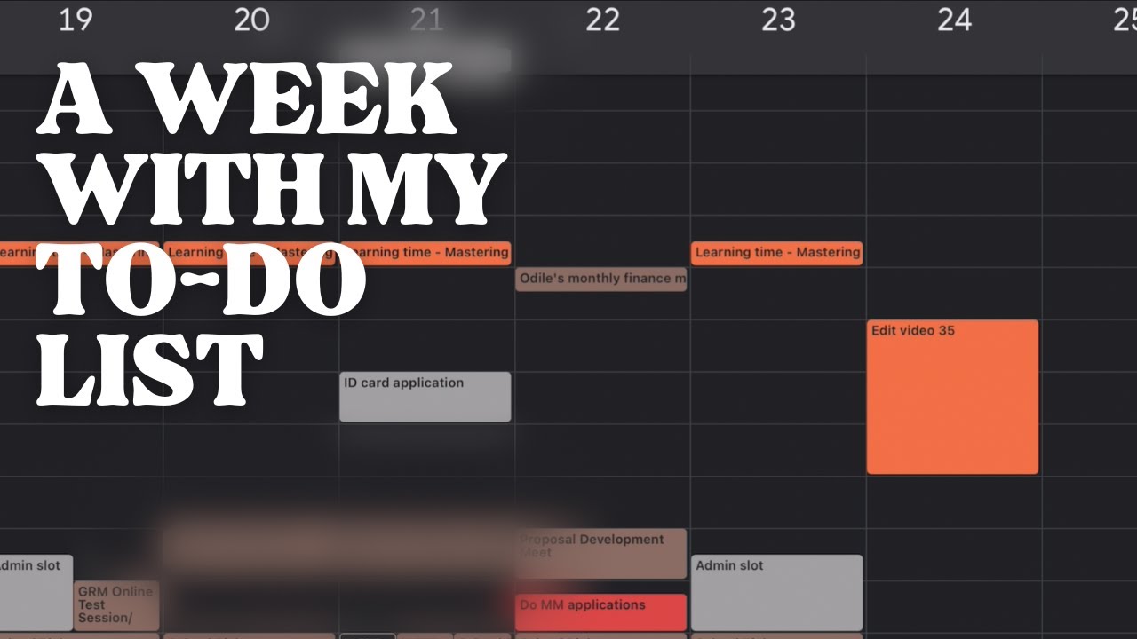 Planning and Scheduling the week of an academic