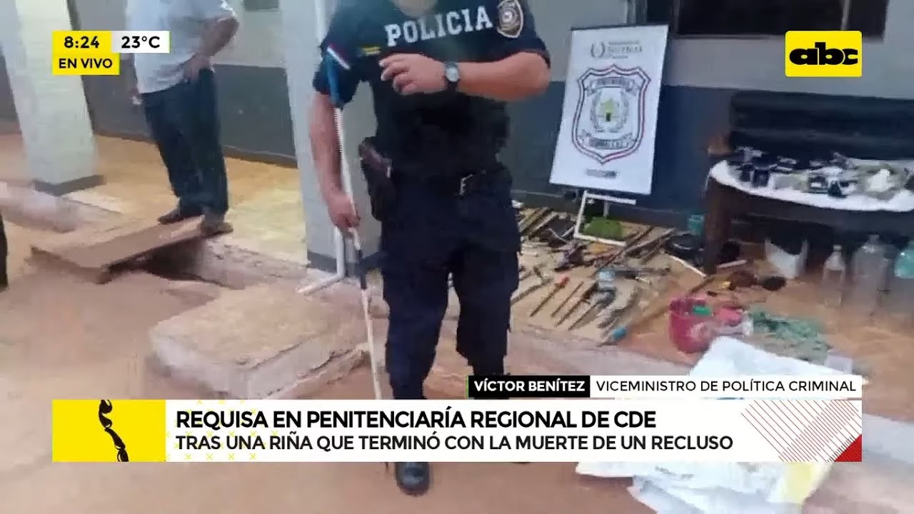 Asesinato de reo motiva gran requisa en cárcel de CDE: procedimiento fue en el pabellón del PCC