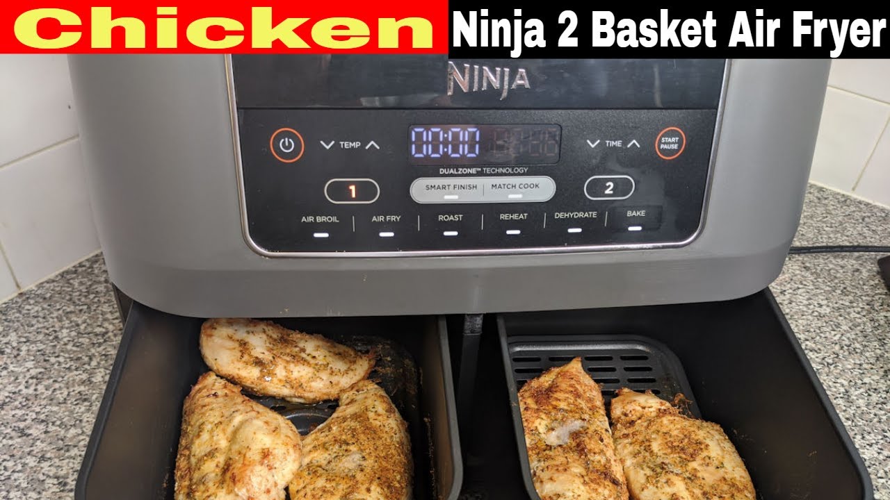 Рецепт приготовления куриной грудки на гриле в аэрофритюрнице Ninja Foodi 2 корзины, Dual