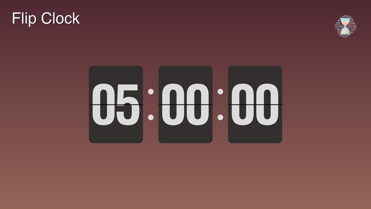 5 Hour Timer ⏱️ Rose Gold Flip Clock | Long study Timer - ChronoFlow