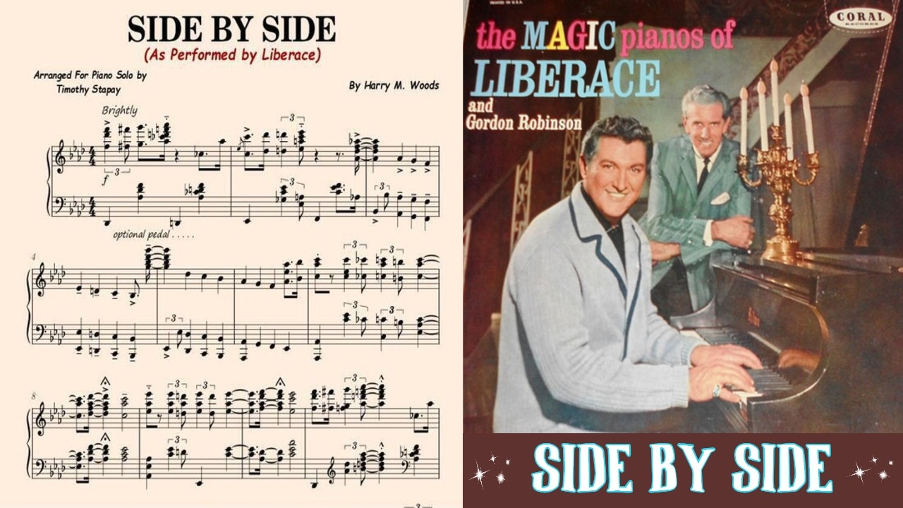 LIBERACE (Side By Side) from 'Magic Pianos Album' Piano Transcription