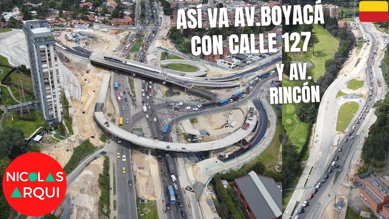 Así va la Construcción de la Intersección Avenida Boyacá con Calle 127 y Avenida Rincón en Bogotá 🇨🇴