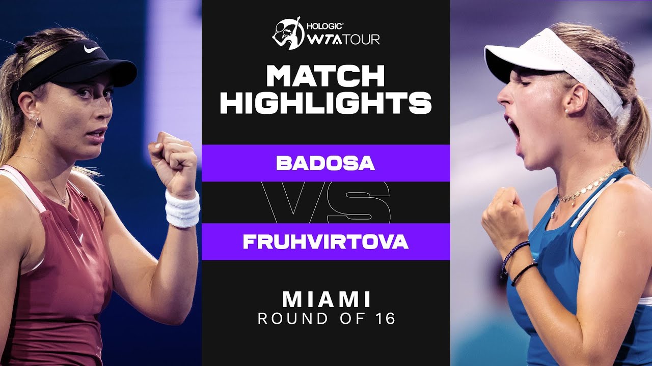 Paula Badosa vs. Linda Fruhvirtova | 2022 Miami Round of 16 | WTA Match Highlights