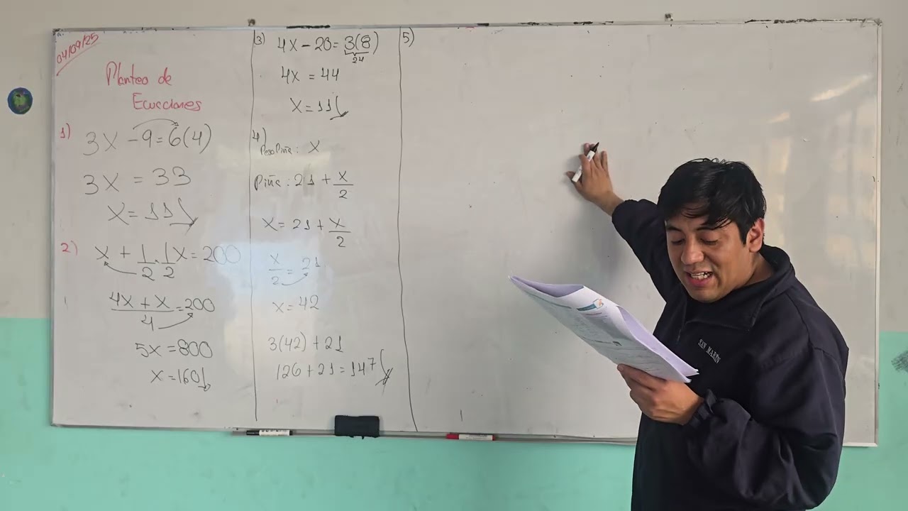 Planteo de Ecuaciones - 3ero de secundaria - Razonamiento Matemático 
