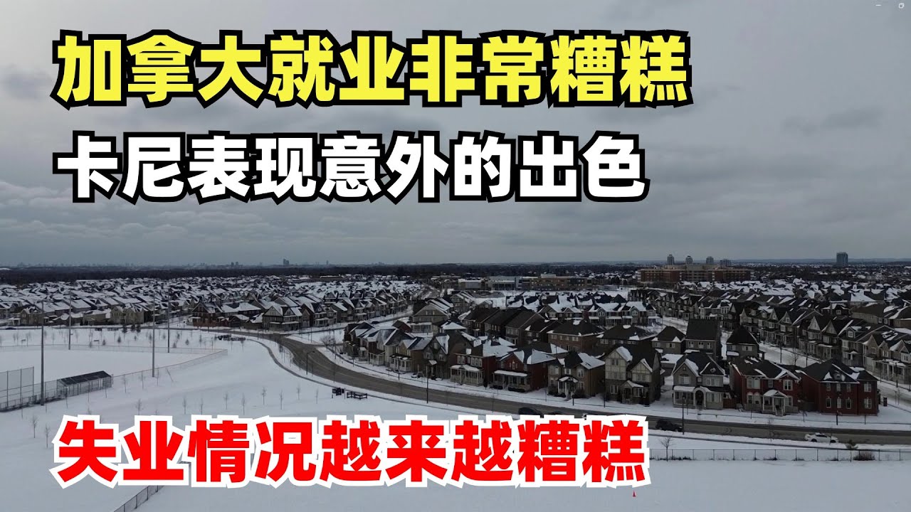 加拿大就业非常糟糕，卡尼表现意外的出色，AI带来的失业冲击才刚刚开始，失业情况只会越来越糟糕，旧世界格局已经崩溃
